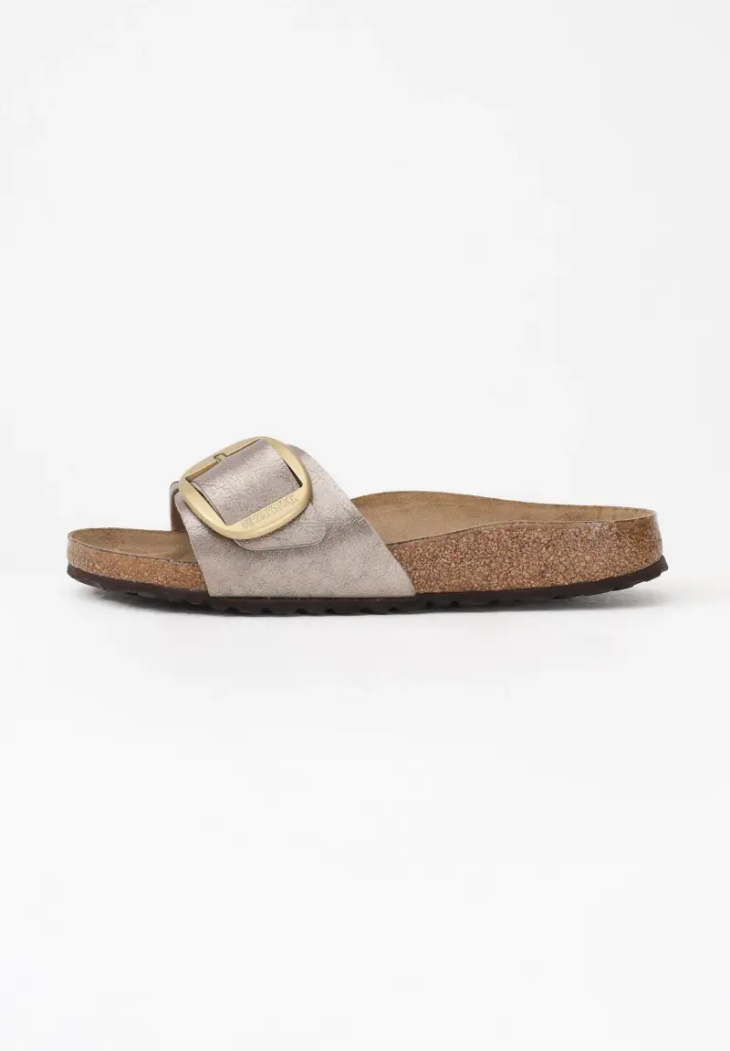 Birkenstock Ciabatte Madrid Big Buckle taupe da donna