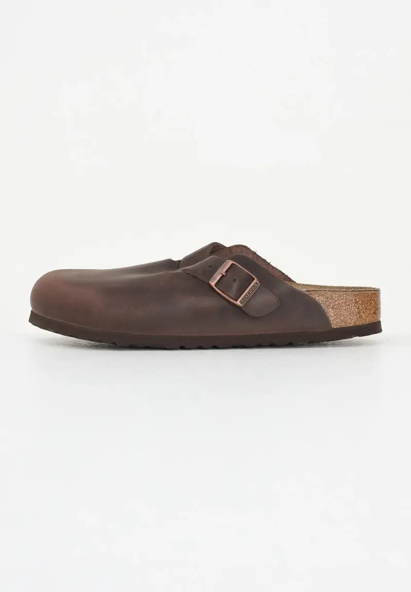 Birkenstock Ciabatte marroni per uomo e donna modello Boston