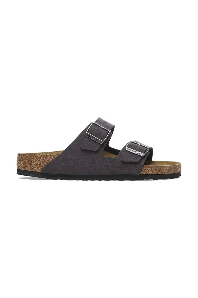 Birkenstock ciabatte slide Arizona Birkibuc donna colore marrone 1029162 Grigio