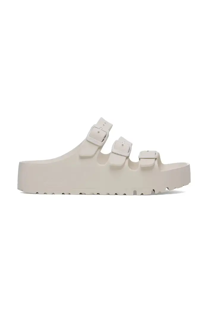 Birkenstock ciabatte slide da donna Florida Flex Platform EVA Beige