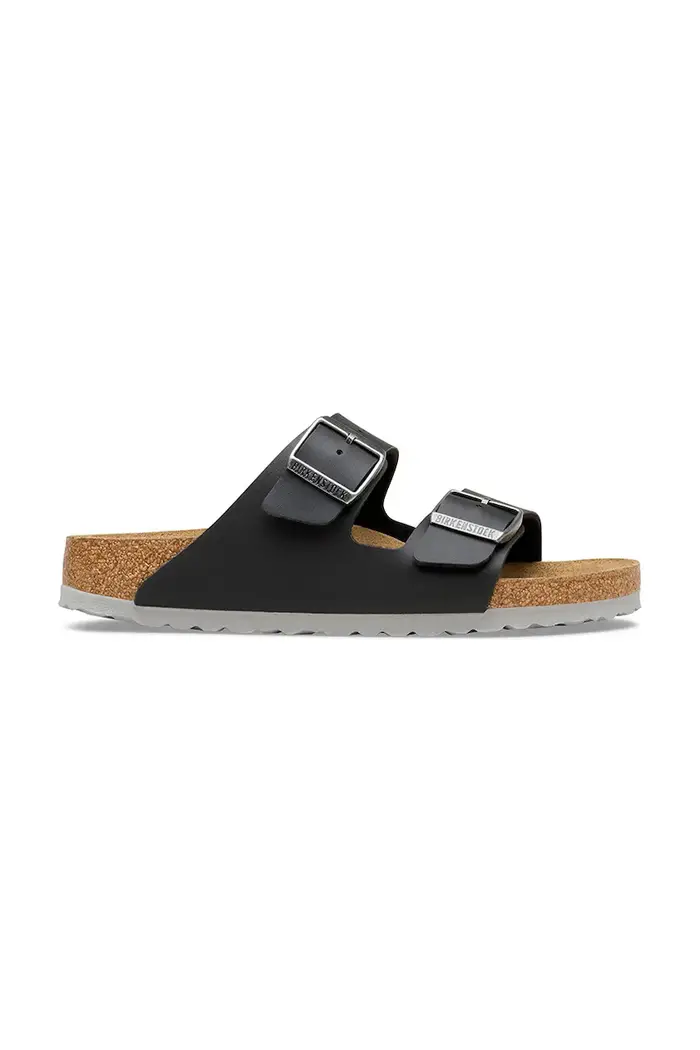 ciabatte slide da uomo in pelle Arizona Nero