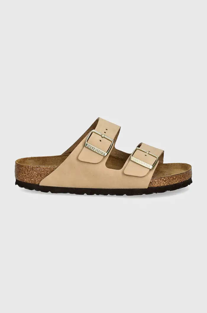 Birkenstock ciabatte slide in nubuck Arizona SFB Beige