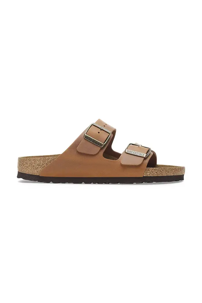 ciabatte slide in pelle Arizona Marrone