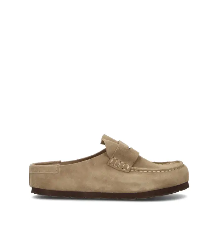 NAPLES WRAPPED Sabot donna taupe in suede Vario