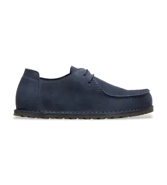 Birkenstock per uomo 1031468 Scarpe in pelle con lacci Utti blu navy, Basso, Stringhe, Casual