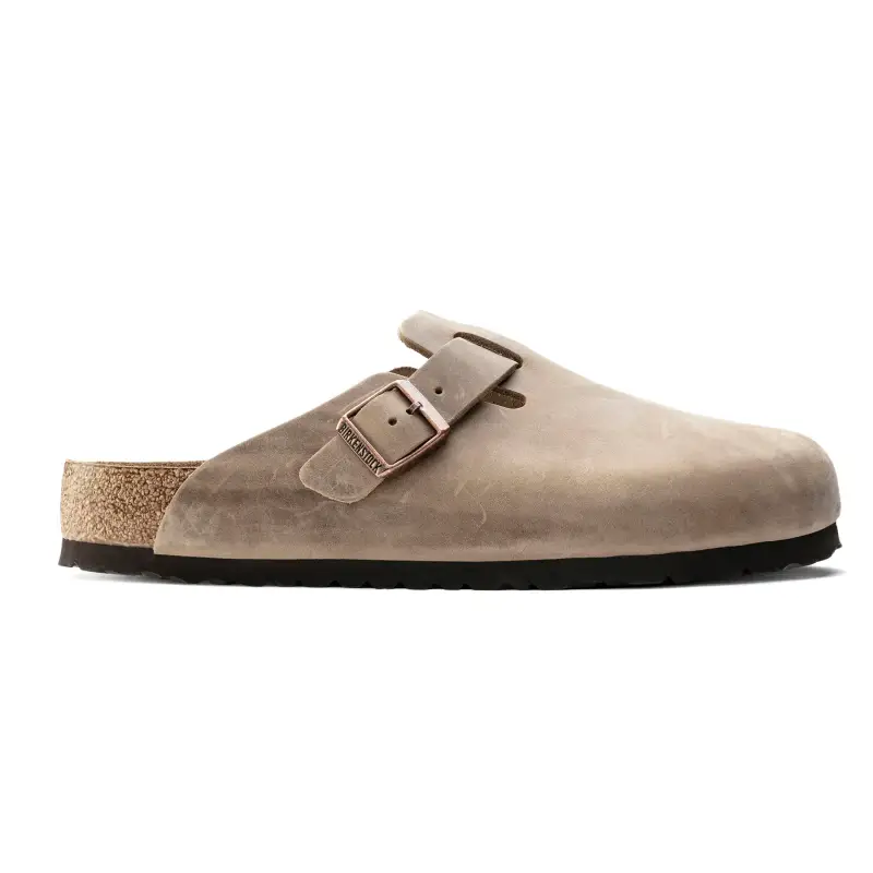 Birkenstock Sabot in pelle oliata Boston Oiled