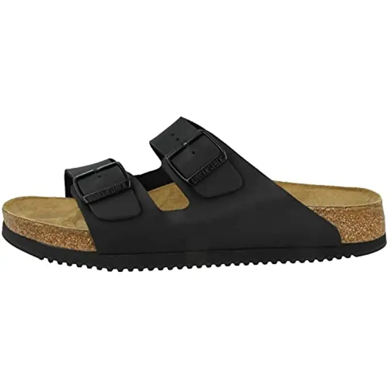 Birkenstock Sandale Arizona, Superlauf, Birko-Flor, nero, normale, 1018222-41 (pantolette scarpe basse latsche doppia fibbia scarpe da