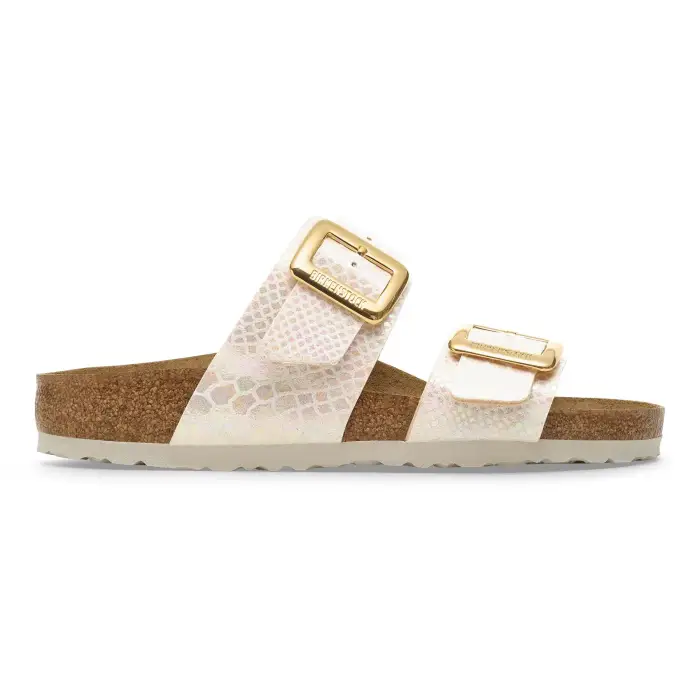 Birkenstock Sandali con fibbia sintetica da donna Sydney Birko-Flor Marron