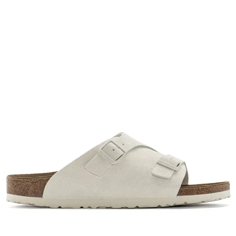 Birkenstock Sandalo Zürich Beige, Bianco