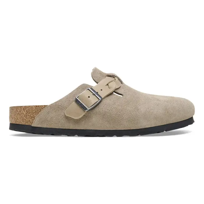 Zoccoli da donna in pelle Birkenstock Boston Braided Suede