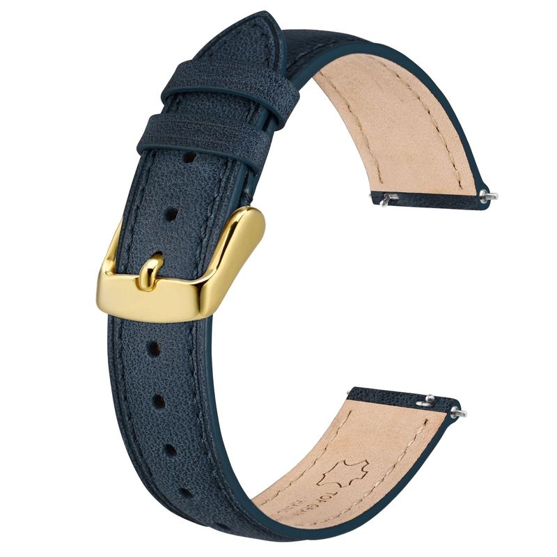 BISONSTRAP Cinturino Pelle Blu 20mm
