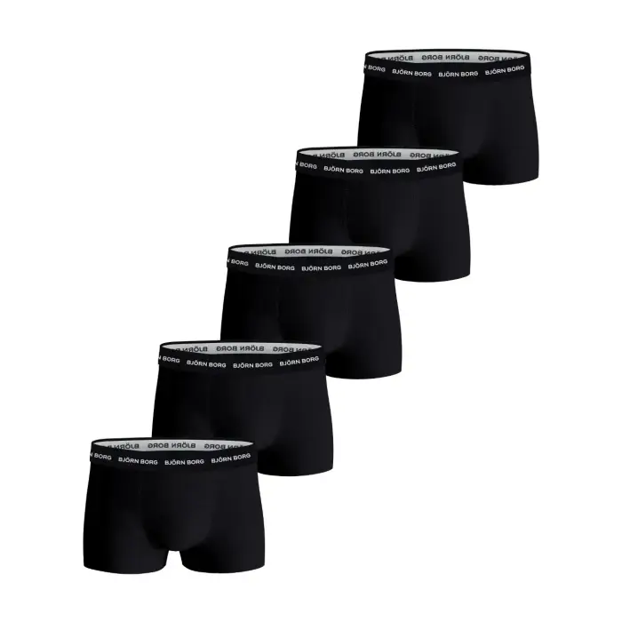 Björn Borg Boxer elasticizzato in cotone (x5) Noir