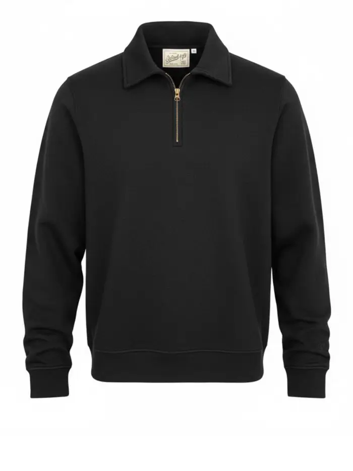 felpa zip blker da uomo - nero