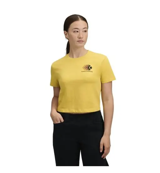 Black Diamond Faded Crop SS - T-shirt - donna Yellow