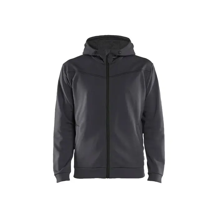 Felpa con cerniera a cappuccio Blaklader Gris