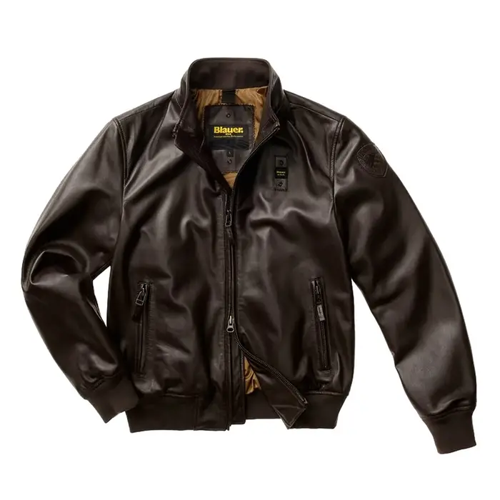 Blauer BOMBER IN PELLE CONISTON