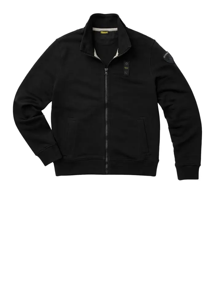 felpa zip blauer city new da uomo - nero