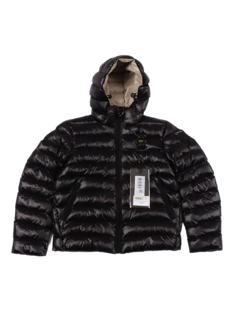 BLAUER KIDS Piumino Adams con cappuccio nero Nero beige