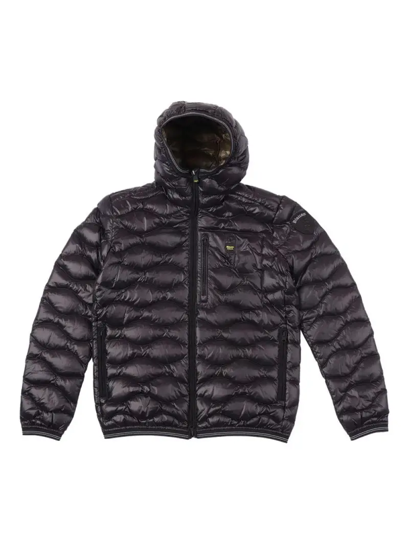 BLAUER KIDS Piumino con cappuccio nero