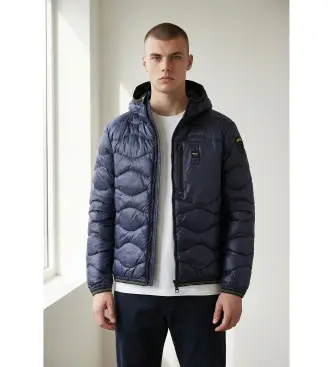 Blauer per uomo 26SBLUC03177 Giacca blu navy Wave, Casual, Poliestere