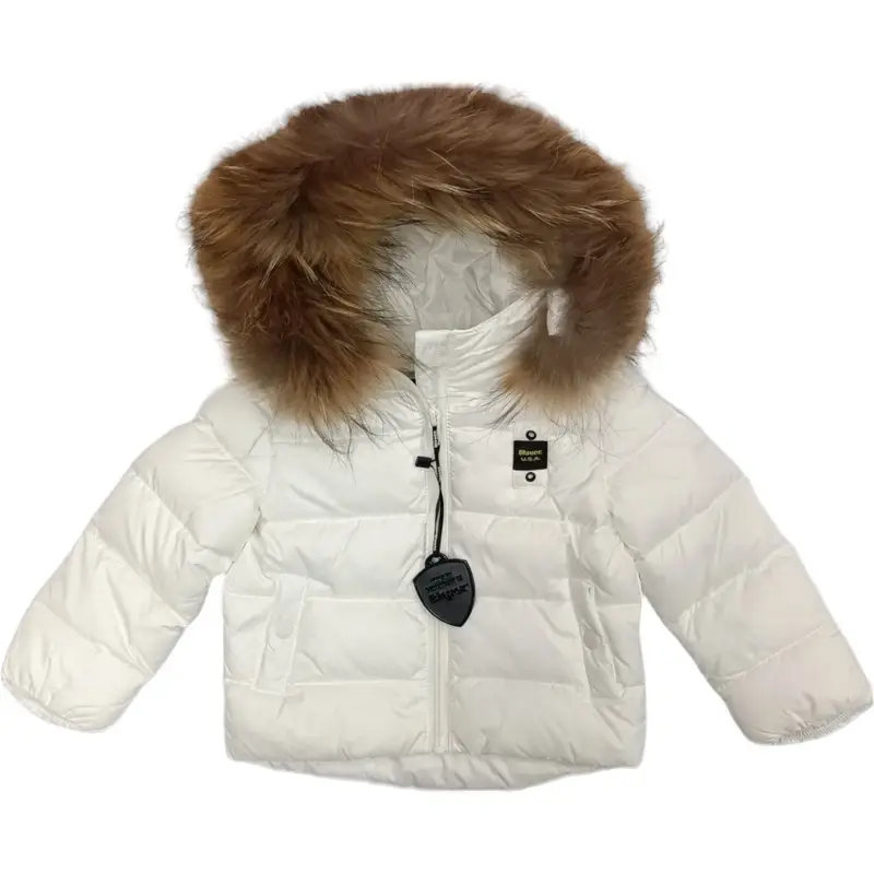 Blauer Piumino 100 Bianco C/pelliccia 24WBBXC02550 WHITE
