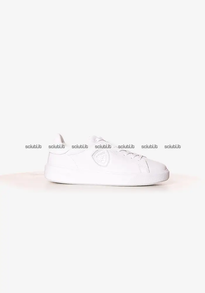 Blauer Scarpe uomo bianche Buck in pelle