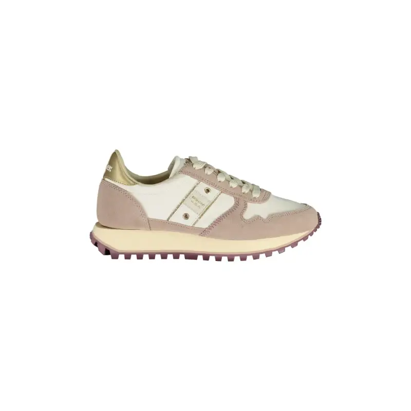 Blauer Scarpe Sneakers Donna Bianche con Dettagli Viola e Oro / Bianco