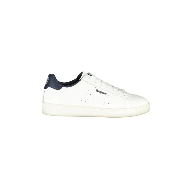 Blauer Scarpe Sneakers Uomo Bianche con Dettagli Blu e Plantare Removibile / Bianco