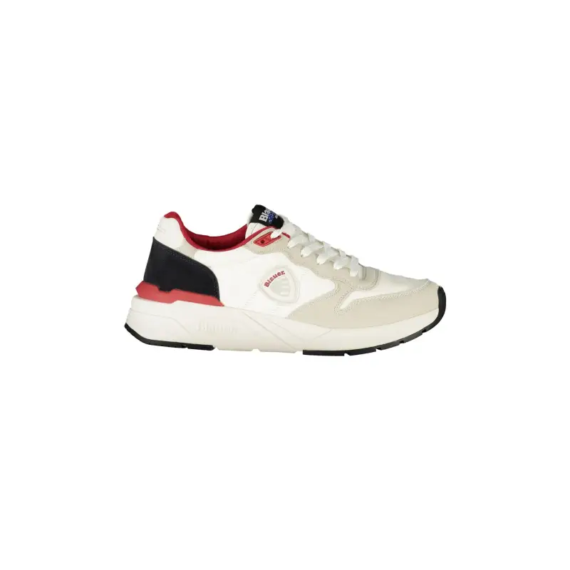 Blauer Scarpe Sportive Uomo Bianche con Dettagli Rossi e Lacci / Bianco
