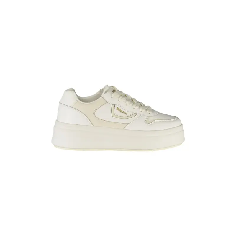 Blauer Sneakers Donna Bianche con Lacci e Dettagli a Contrasto / Bianco