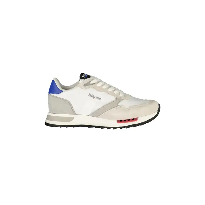 Sneakers Uomo Bianche Dettagli a Contrasto Bianco