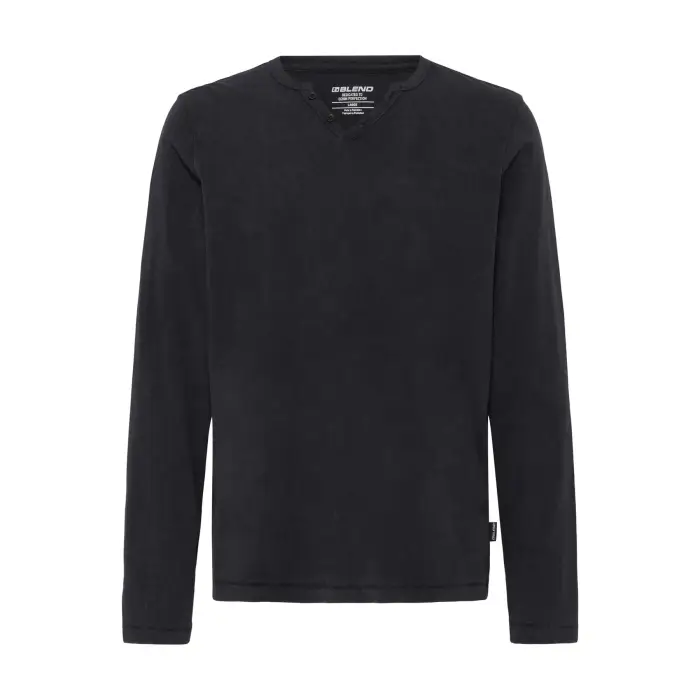 Blend T-shirt scolorito a maniche lunghe BHKONSTANTIN Noir