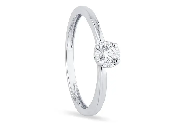 BLISS Anello In Oro Bianco Con Diamante - Bl Meraviglia