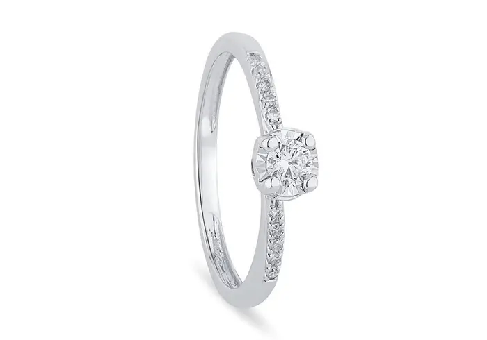BLISS Anello In Oro Bianco Con Diamante - Bl Meraviglia