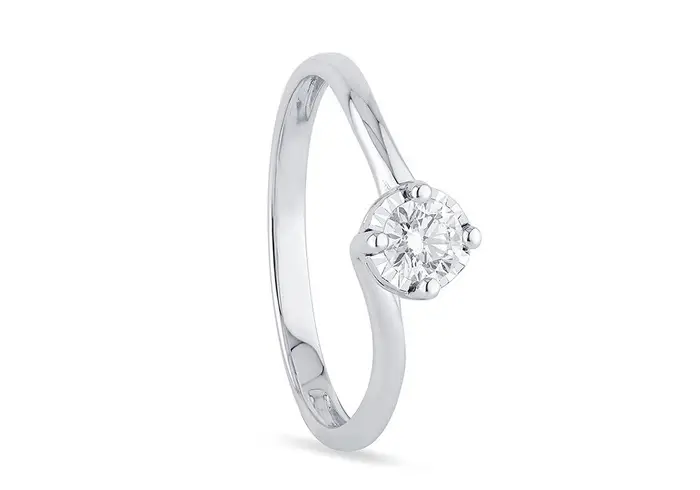BLISS Anello In Oro Bianco Con Diamante - Bl Meraviglia