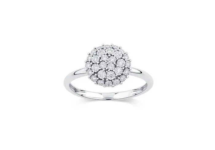 BLISS Anello In Oro Bianco Con Diamante - Bl Rugiada Pave