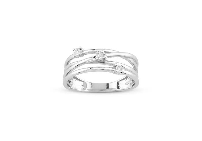 BLISS Anello In Oro Bianco Con Diamante - Bl Via Lattea