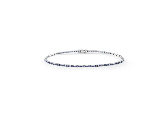 BLISS Bracciale In Oro Bianco Con Zaffiro - Bl Marron Glace