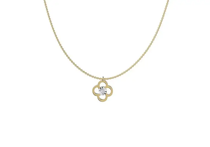 BLISS Coll Og In Oro Giallo Con Diamante - Bl Le Ninfee