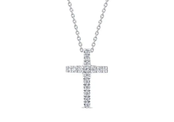 BLISS Collana In Oro Bianco Con Diamante - Bl Le Croci