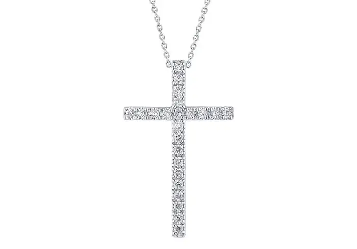 BLISS Collana In Oro Bianco Con Diamante - Bl Le Croci