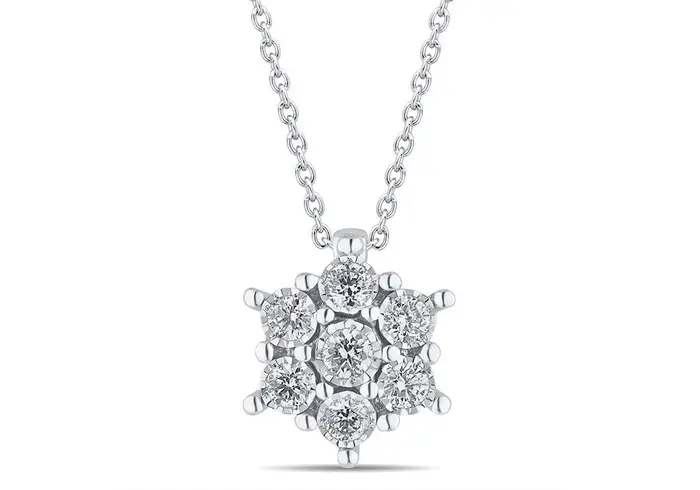 BLISS Collana In Oro Bianco Con Diamante - Bl Lumina