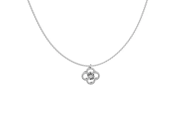 BLISS Collana Ob In Oro Bianco Con Diamante - Bl Le Ninfee