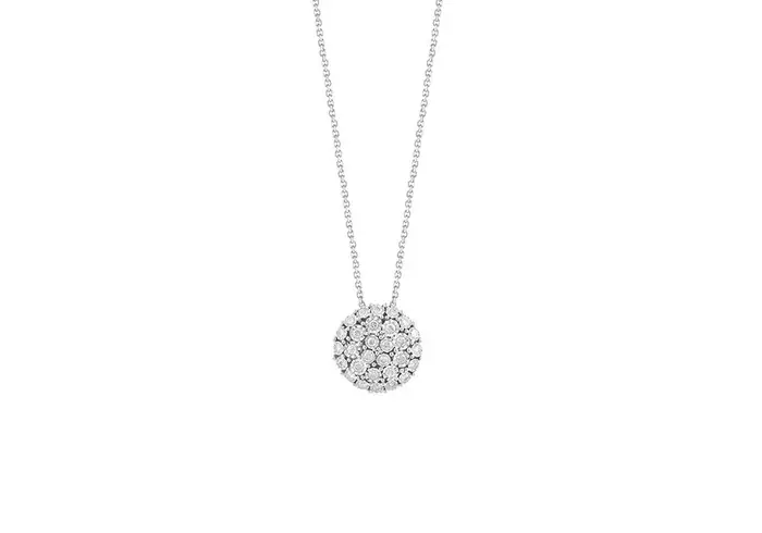 BLISS Collierino In Oro Bianco Con Diamante - Bl Rugiada Pave