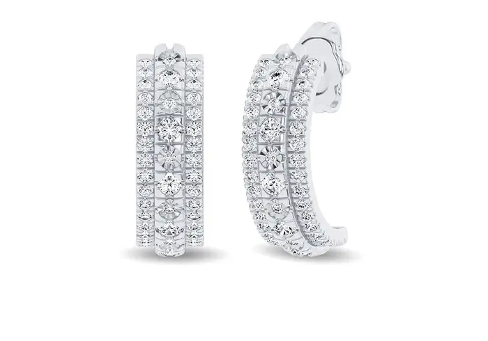 BLISS Orecchino In Oro Bianco Con Diamante - Bl Etoile