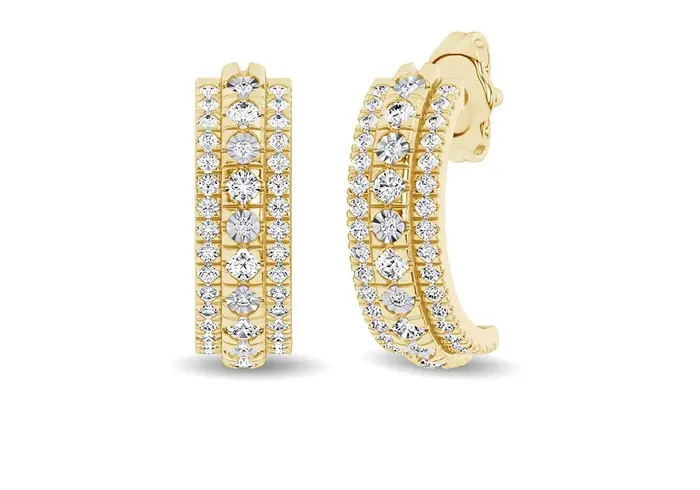 BLISS Orecchino In Oro Giallo Con Diamante - Bl Etoile