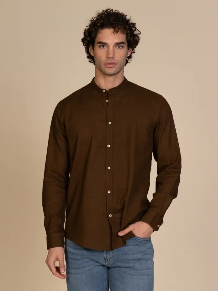 BLOOKER Camicia in lino collo coreana Colore