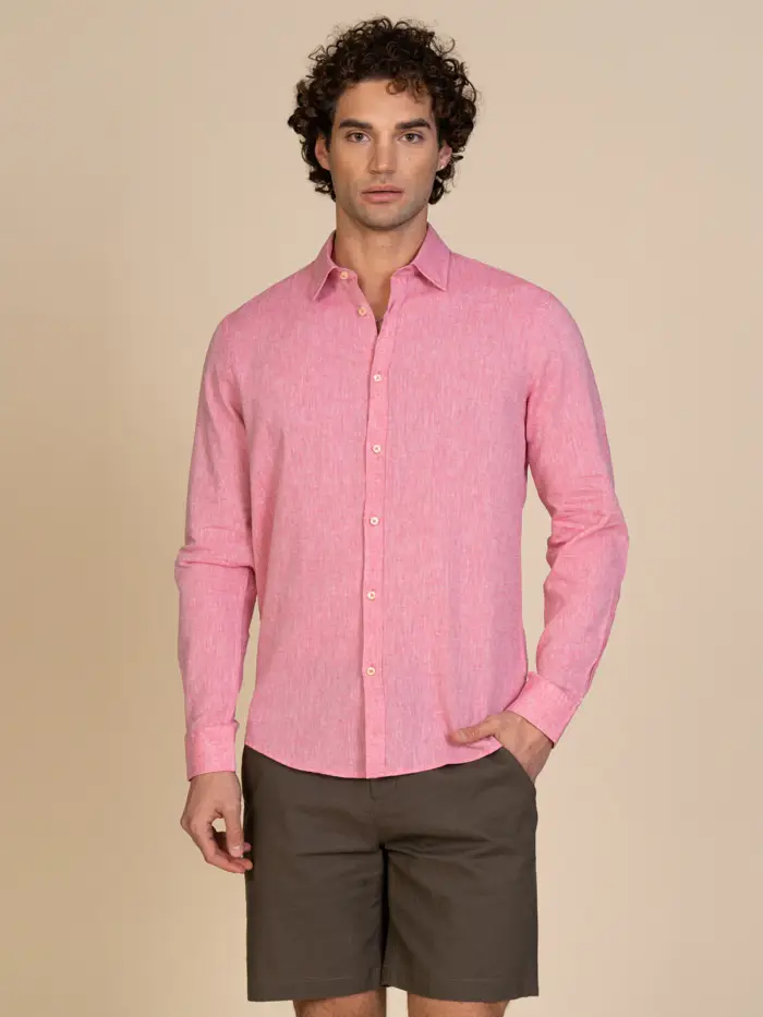 BLOOKER Camicia in lino collo francese Colore
