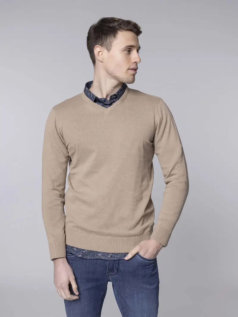 BLOOKER Maglia basic collo a V Colore