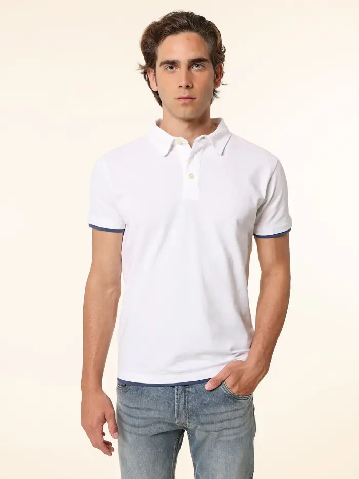 BLOOKER Polo Piquet bordi contrasto Colore